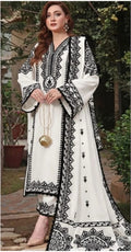 LAWN EMBROIDERED 3PC (WHITE)