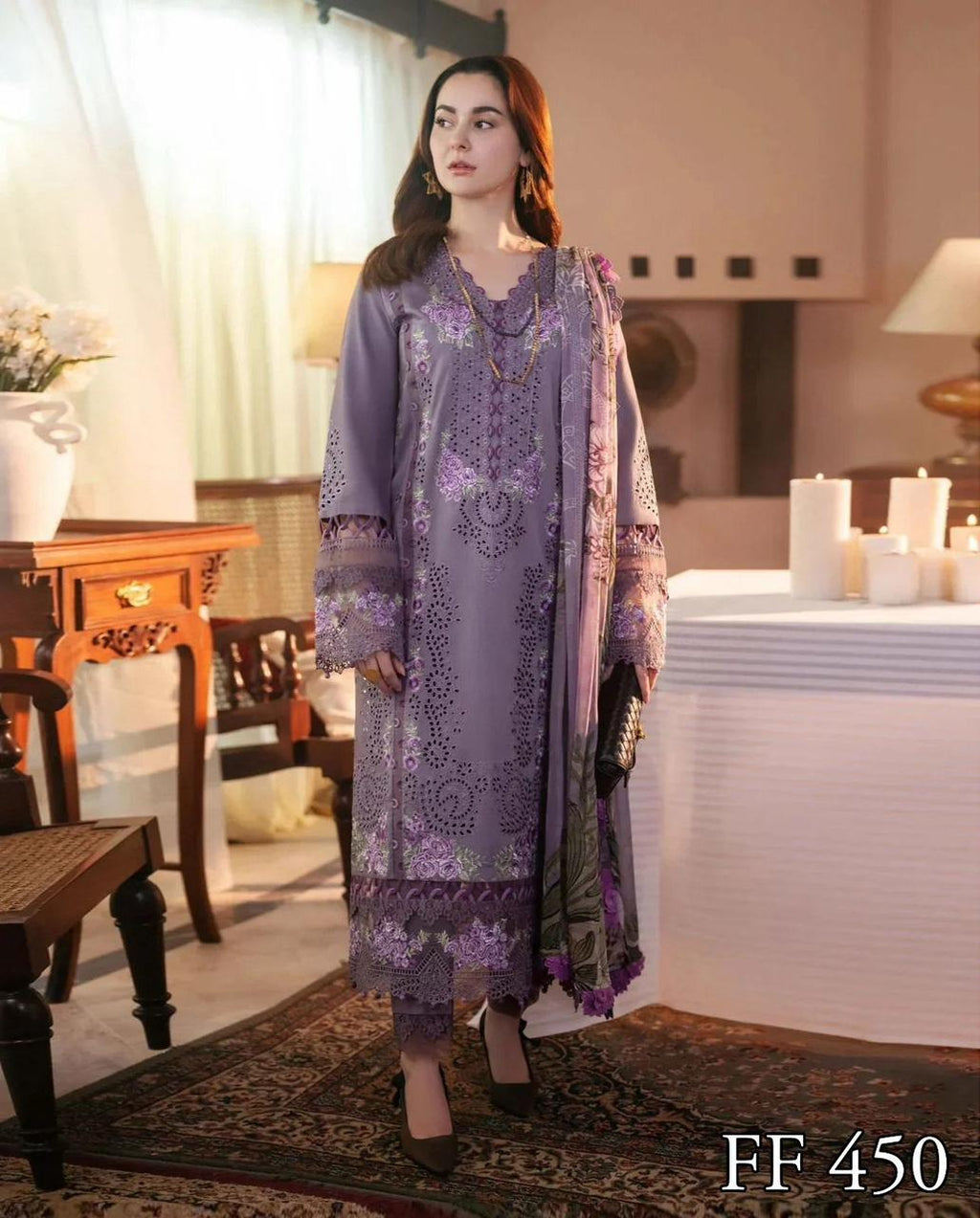 Lawn Embroidered 3Pc 450
