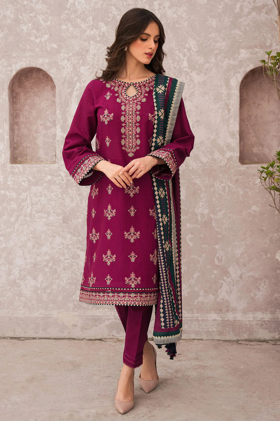 Lawn Embroidered 3Pc