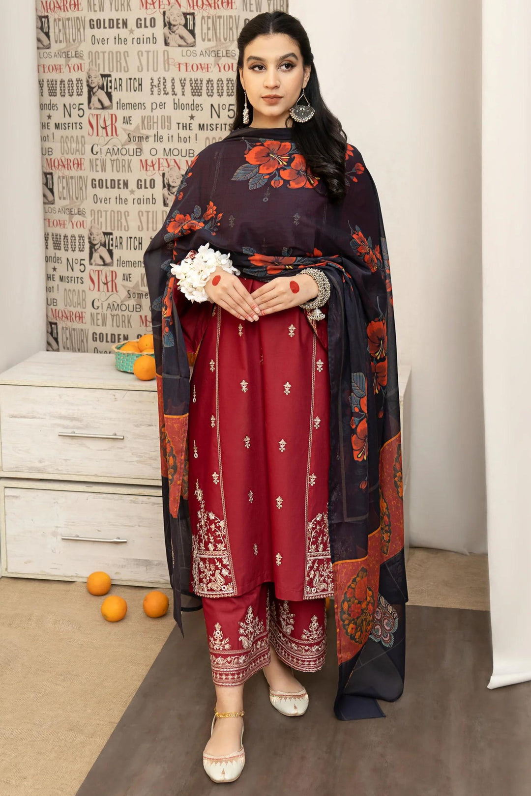 Lawn Embroidered 3Pc