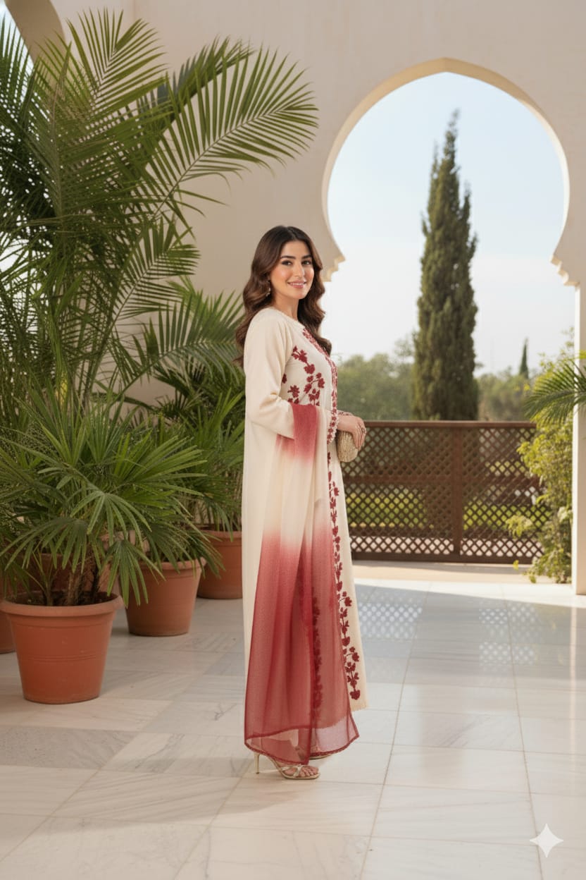Lawn Embroidered 3Pc white