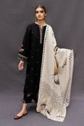 Lawn Embroidered 3Pc Black