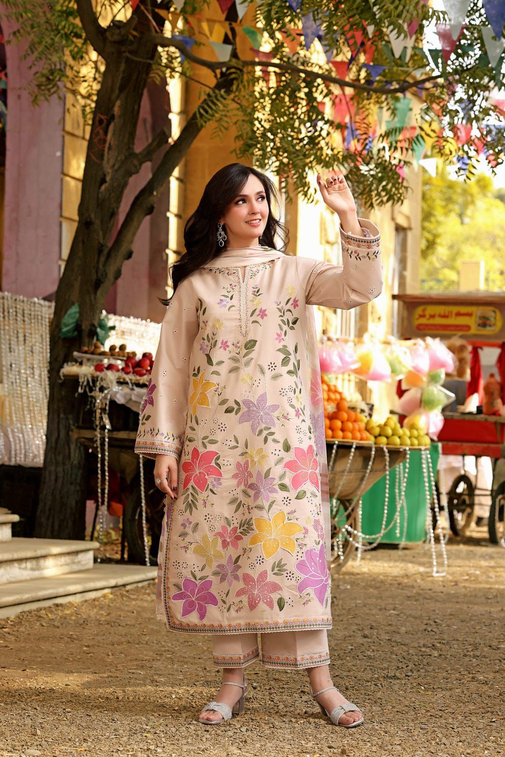 LAWN EMBROIDERED 3PC (5028)