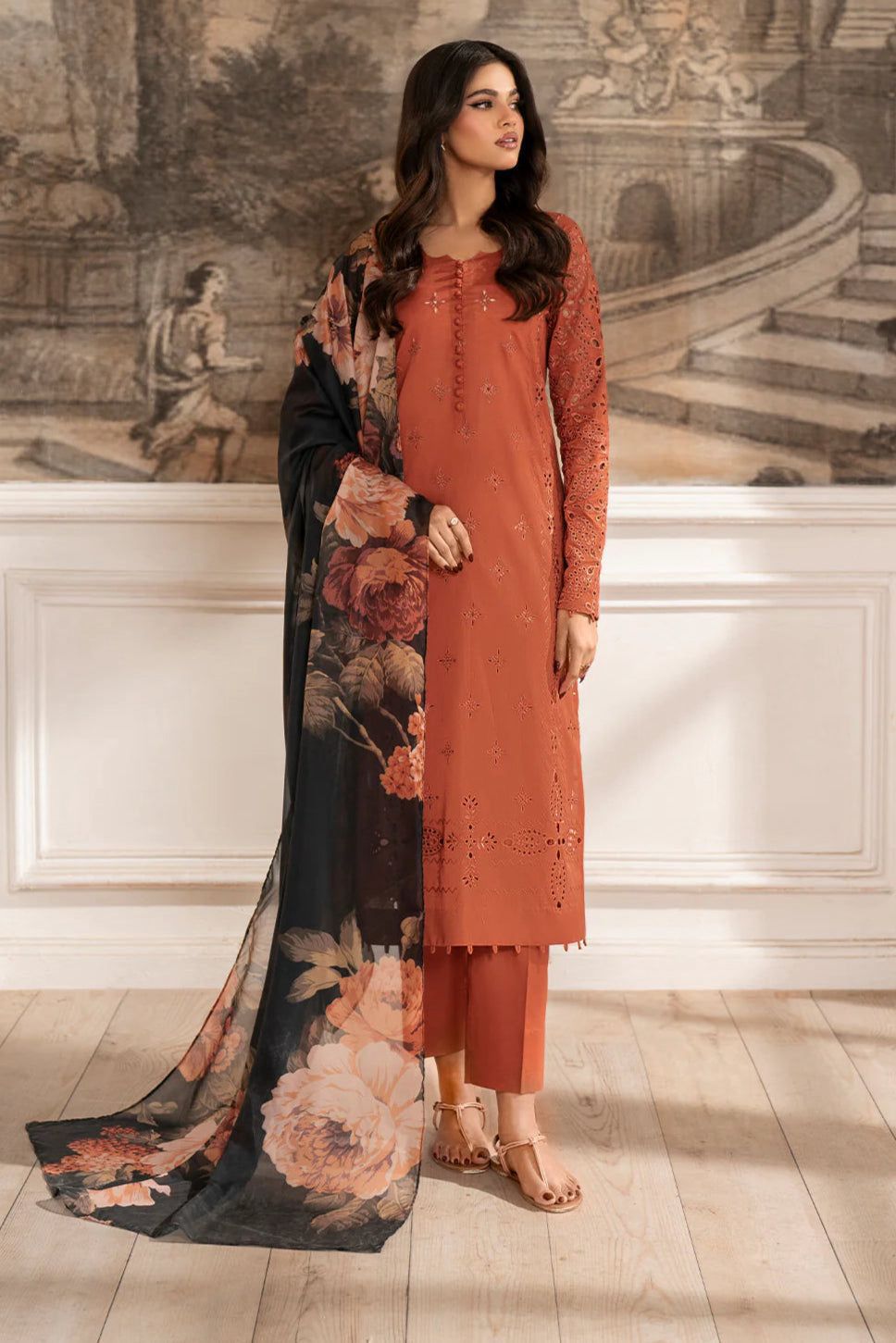 Lawn Embroidered 3Pc 044
