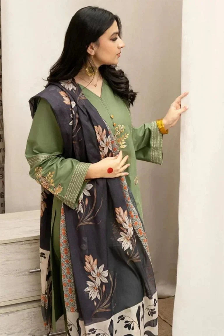 Lawn Embroidered 3Pc Pista