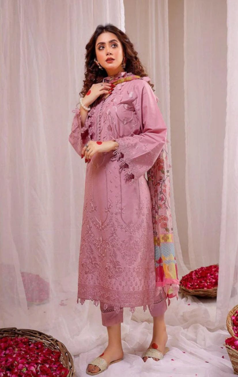 Lawn Embroidered 3Pc 414