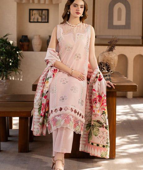 LAWN EMBROIDERED 3PC (529)