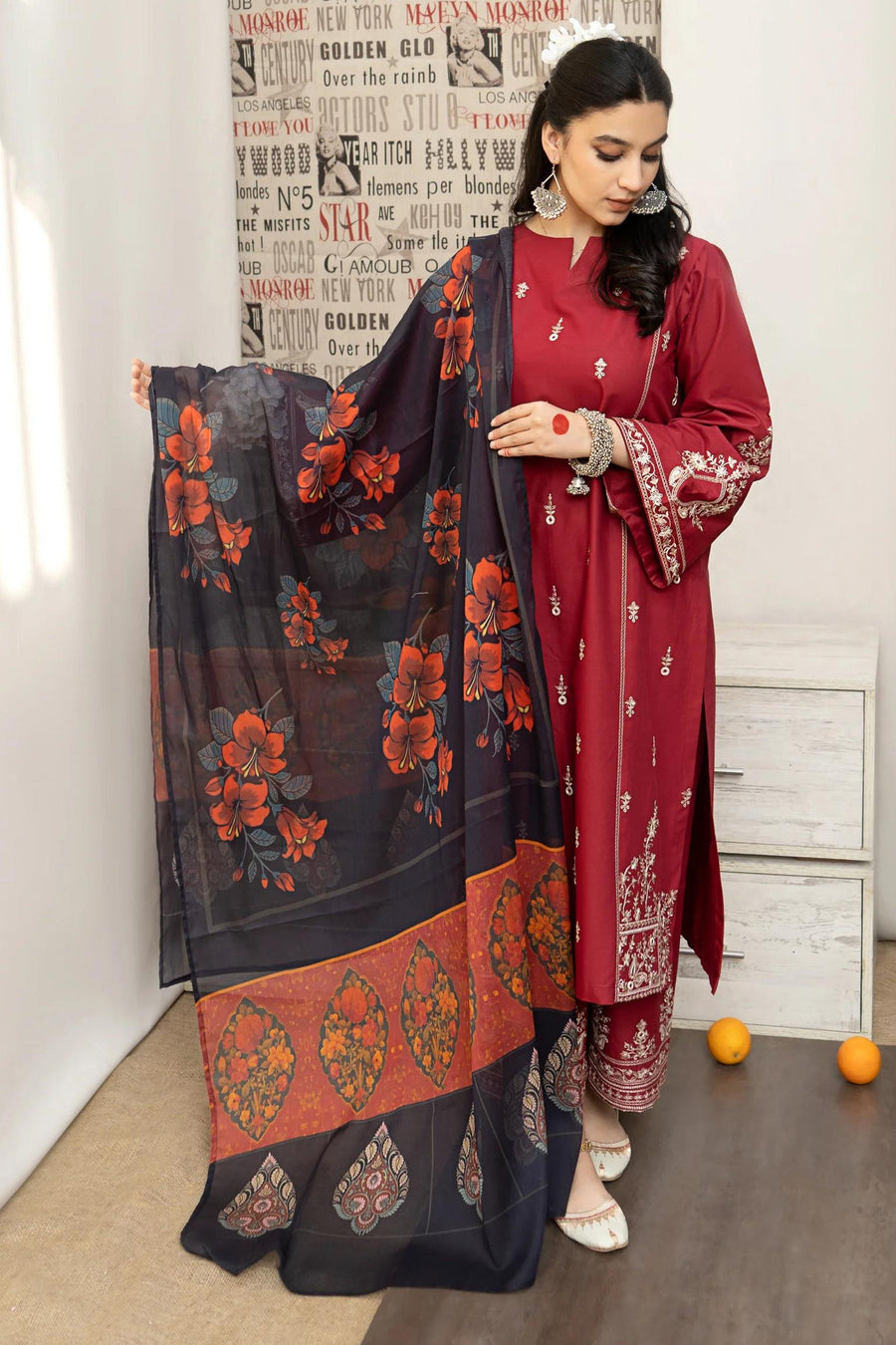 Lawn Embroidered 3Pc